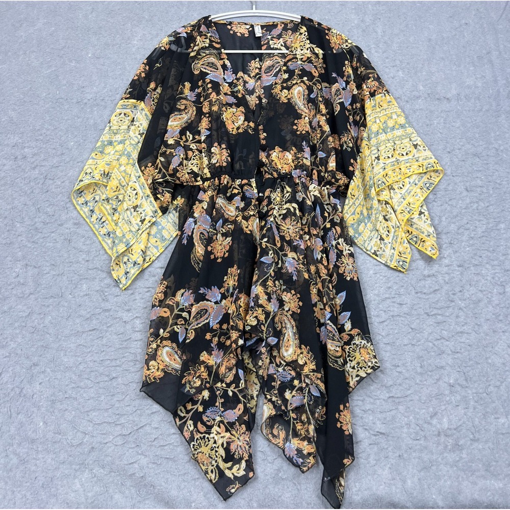 Free People Cardigan Women's XS Dream State Set Black Combo Floral Lightweight**